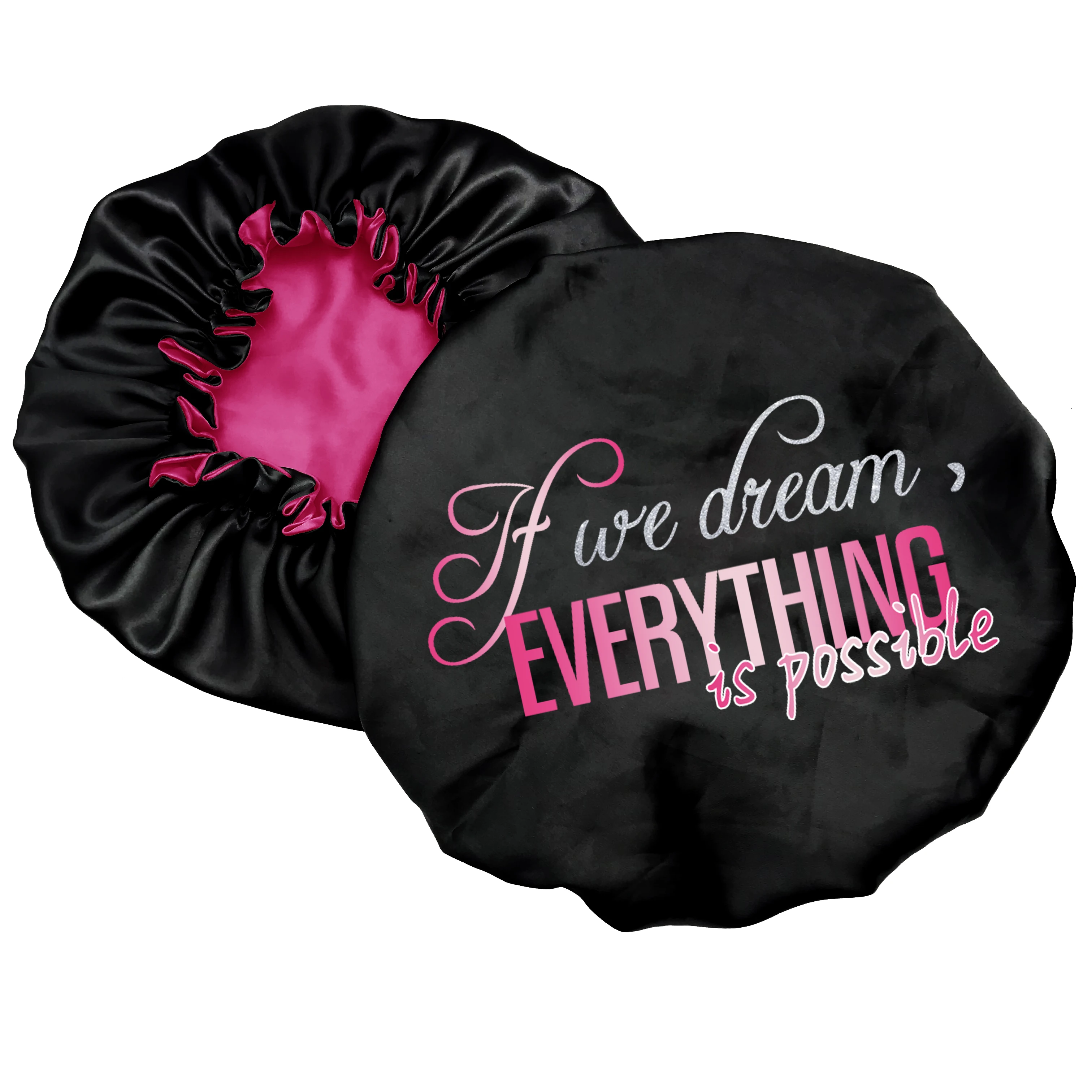 Best Selling Silk Bonnets with Custom logo Double Layer Satin Reversible Hair Bonnet
