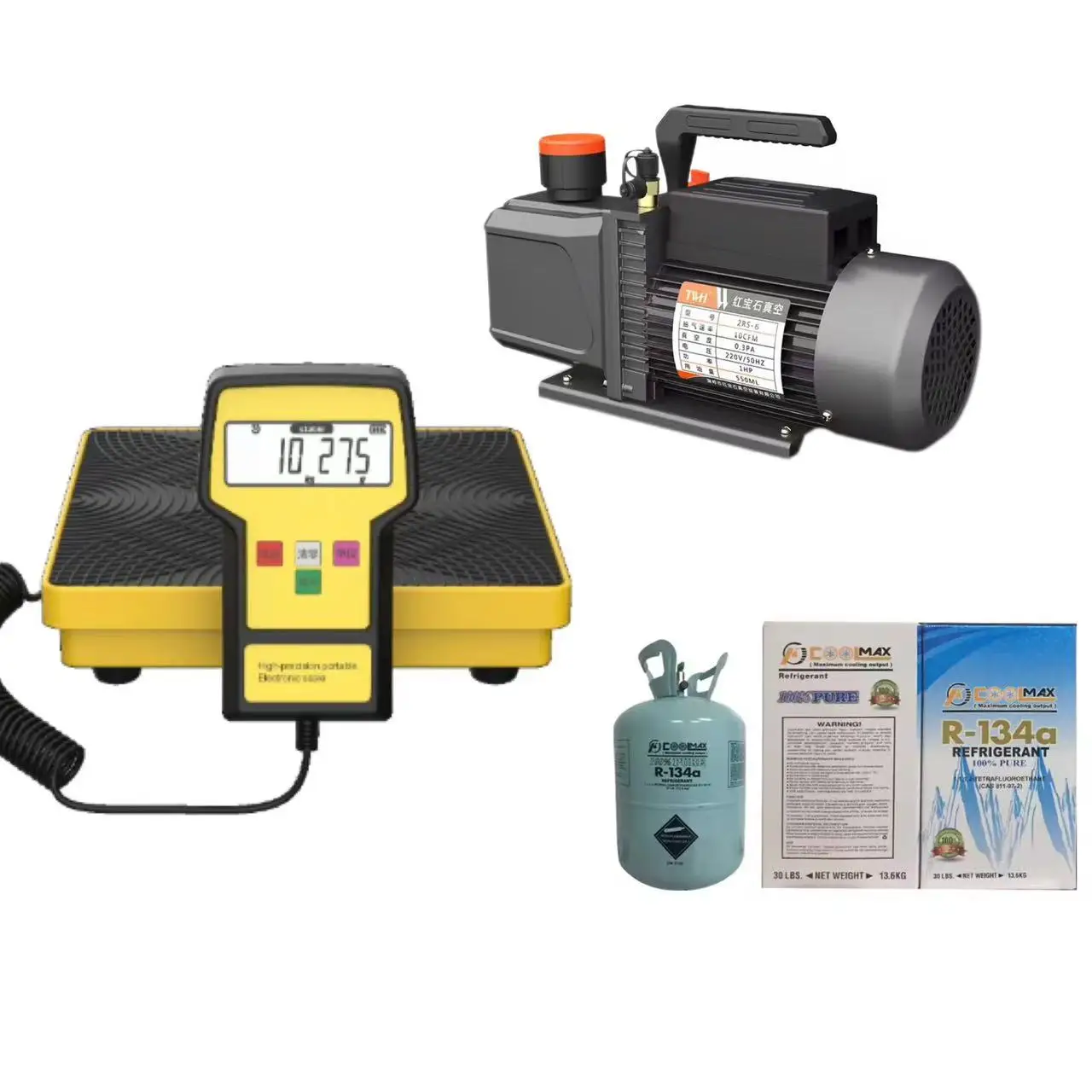 UCL-001 Portable single stage  air vacuum pump  refrigerant gas Refrigerant Electronic Scales set Utranee