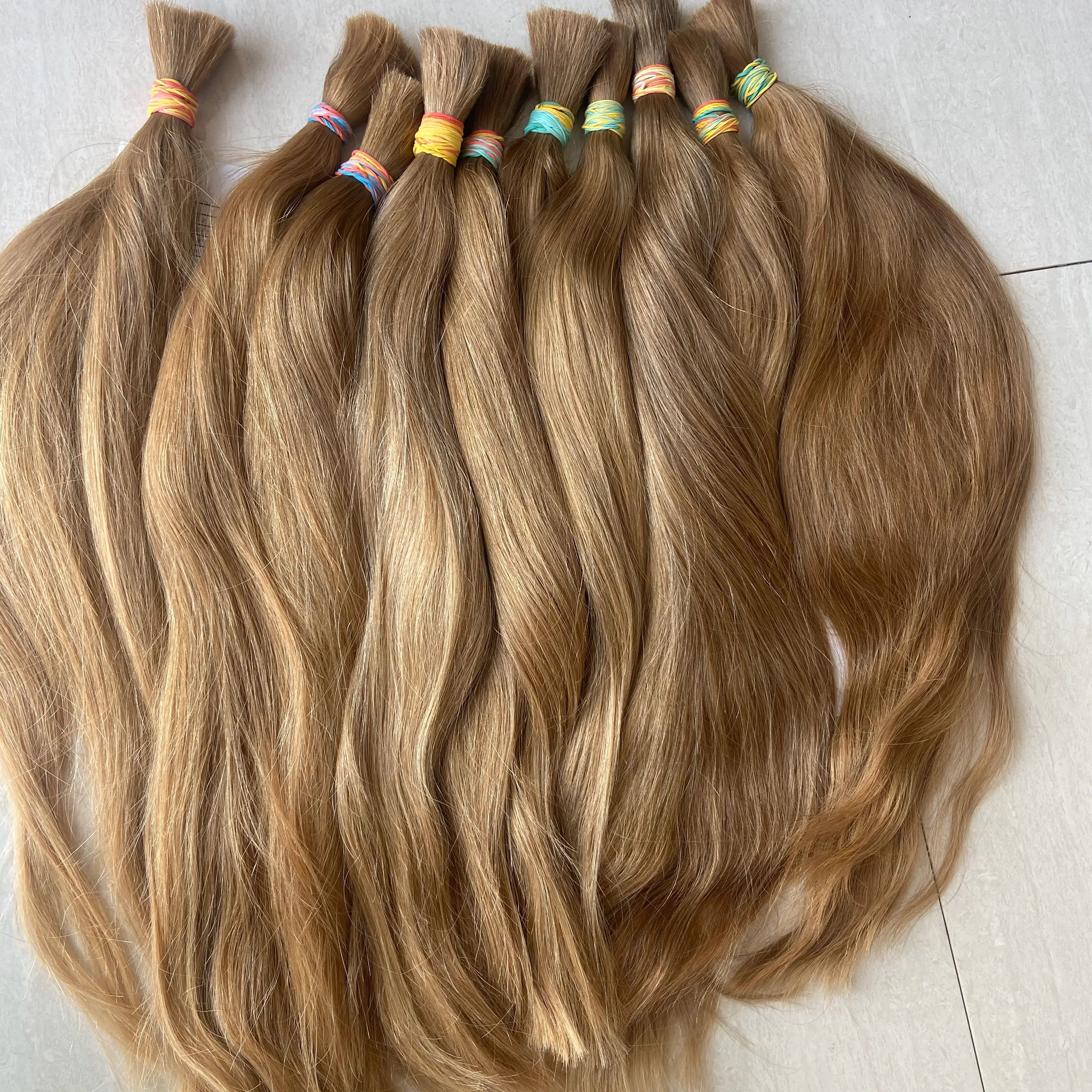 100% unprocessed european russian virgin remy human hair extension/bulk