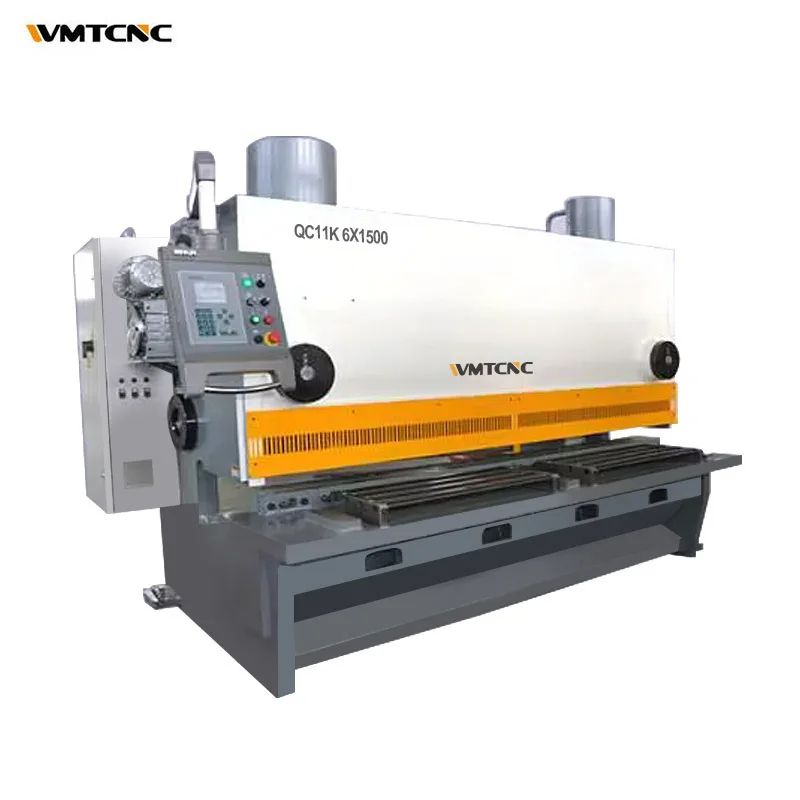 CNC hydraulic guillotine shearing QC11K-6X1500 steel sheets metal shearing machine