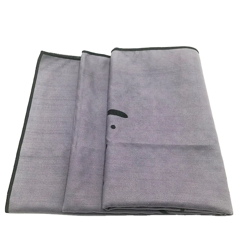 Inexpensive polyamide superfine fiber chamois leather yoga towel towel with silica gel point against sliding movement