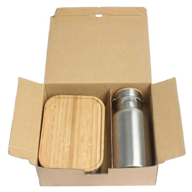 Nicety bento bread box stainless steel lunch box with water bottle sports insulated bamboo water bottle