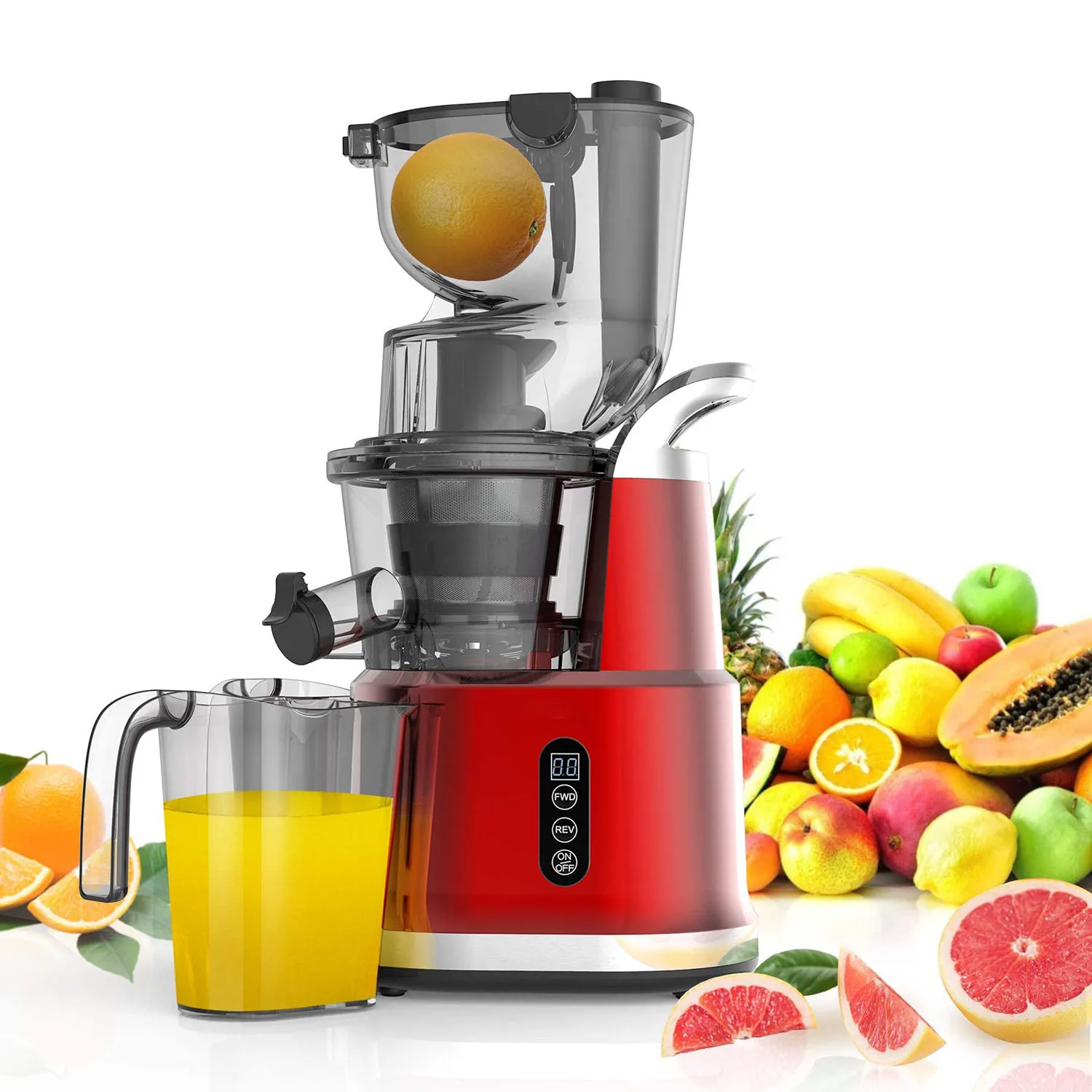 MSF vertical big mouth slow masticating juicer