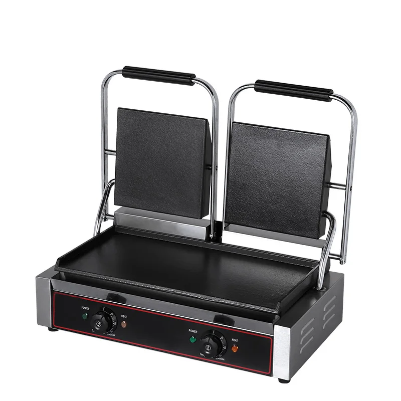 Kitchen Commercial Use Sandwich Double Contact Grill Machine Electric Panini Maker Grill