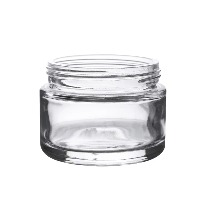 Glass cosmetic bottle cylinder glass jar cream glass jar CLEAR  50ML/30ML/20ML