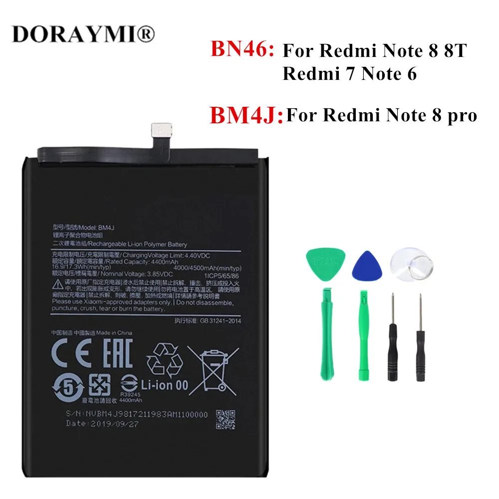 Wholesale Original BN46 Phone Battery for Xiaomi Redmi 7 Note 8 8T Note6, BM4J Replacement Battery For Xiaomi Redmi Note 8 Pro