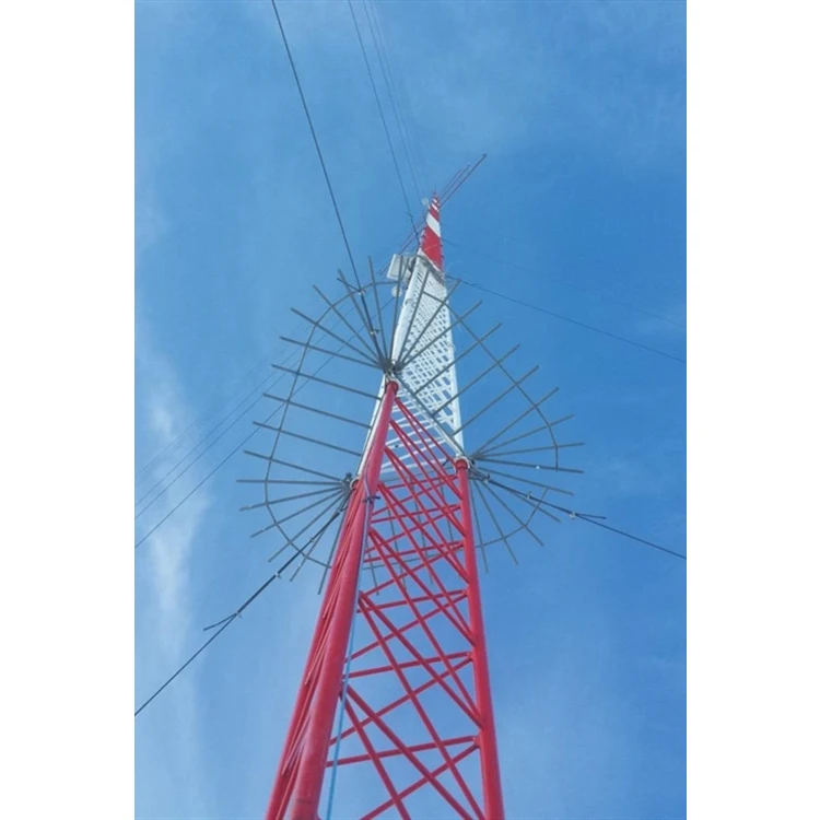 3 legged galvanized steel lattice tube 5g wireless bts gsm tv antenna signal telecommunication 30m-120 meter guyed tower
