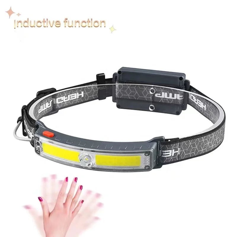 New XPG+COB flood head lamp Type-C charging outdoor lighting LED head lamp maintenance induction night fishing head lamp