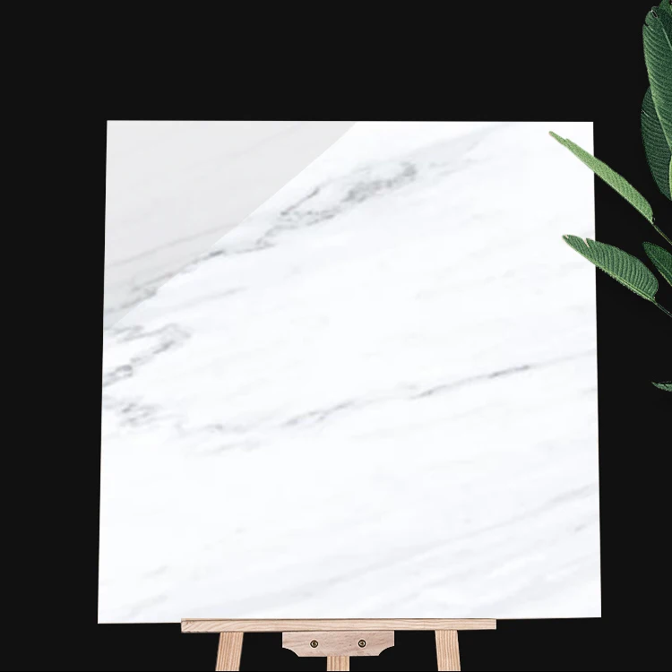 China Marble Surface Full Body Carrara White 600x600 Home Interior Porcelain Glazed Polished Floor Tiles Vitrified Square Tile