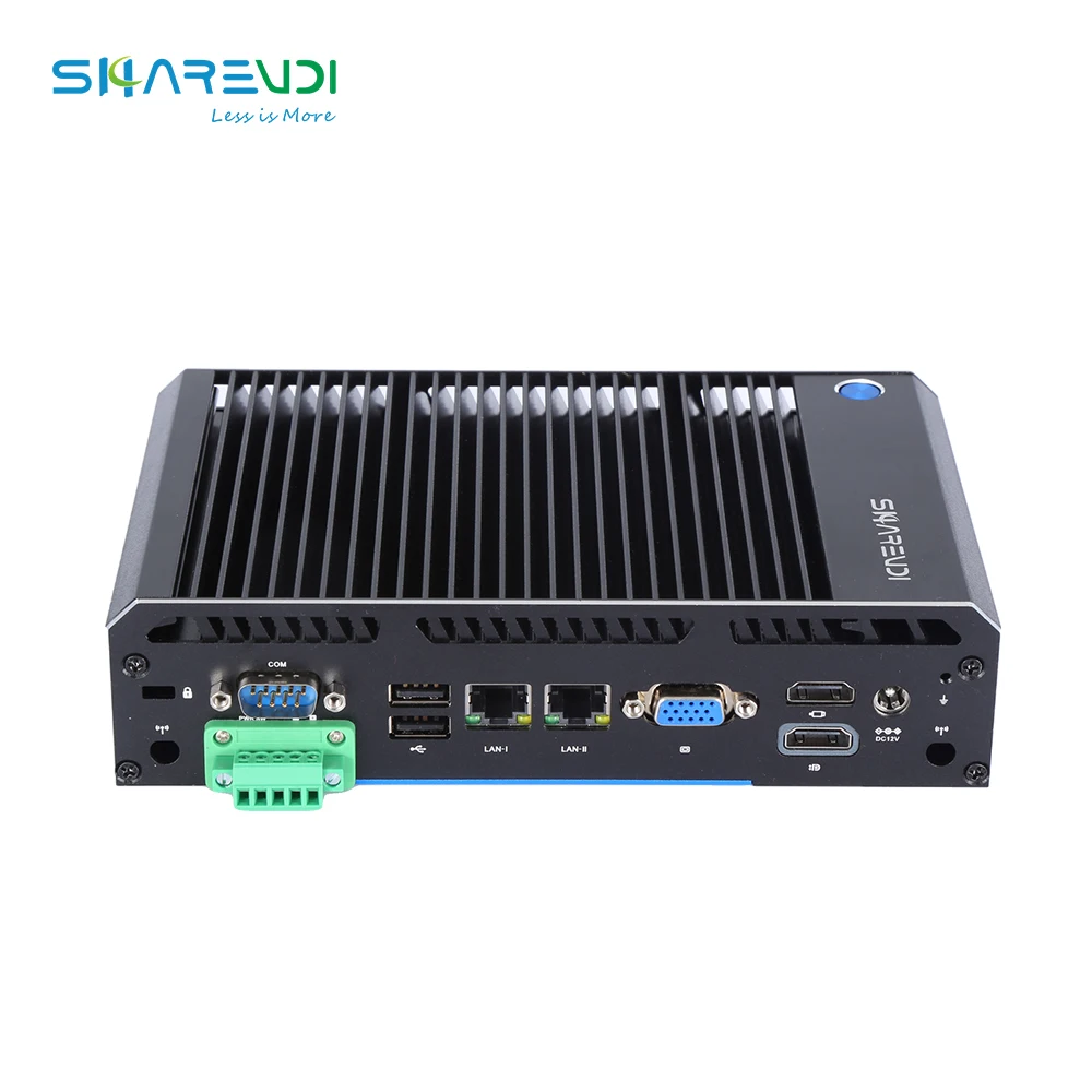 Manufacturer fanless PC In-tel core i3 i5 i7 16G RAM 4*RS232 GPIO Phoenix dual nic industrial mini pc