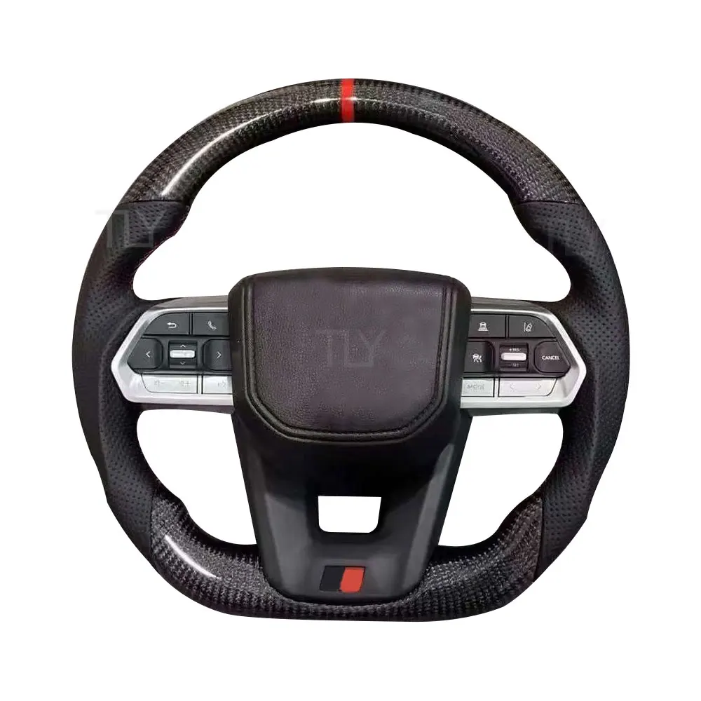 Для Toyota LC300 Land Cruiser Prado Sequoia Fortuner Camry Hailax руль из углеродного волокна