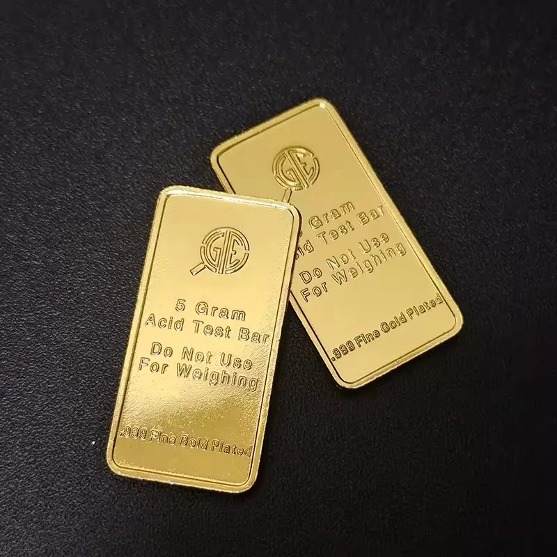 Brass Copper Blank for Engraving Independence Day Items Custom Metal USA Decoration gold plated bar