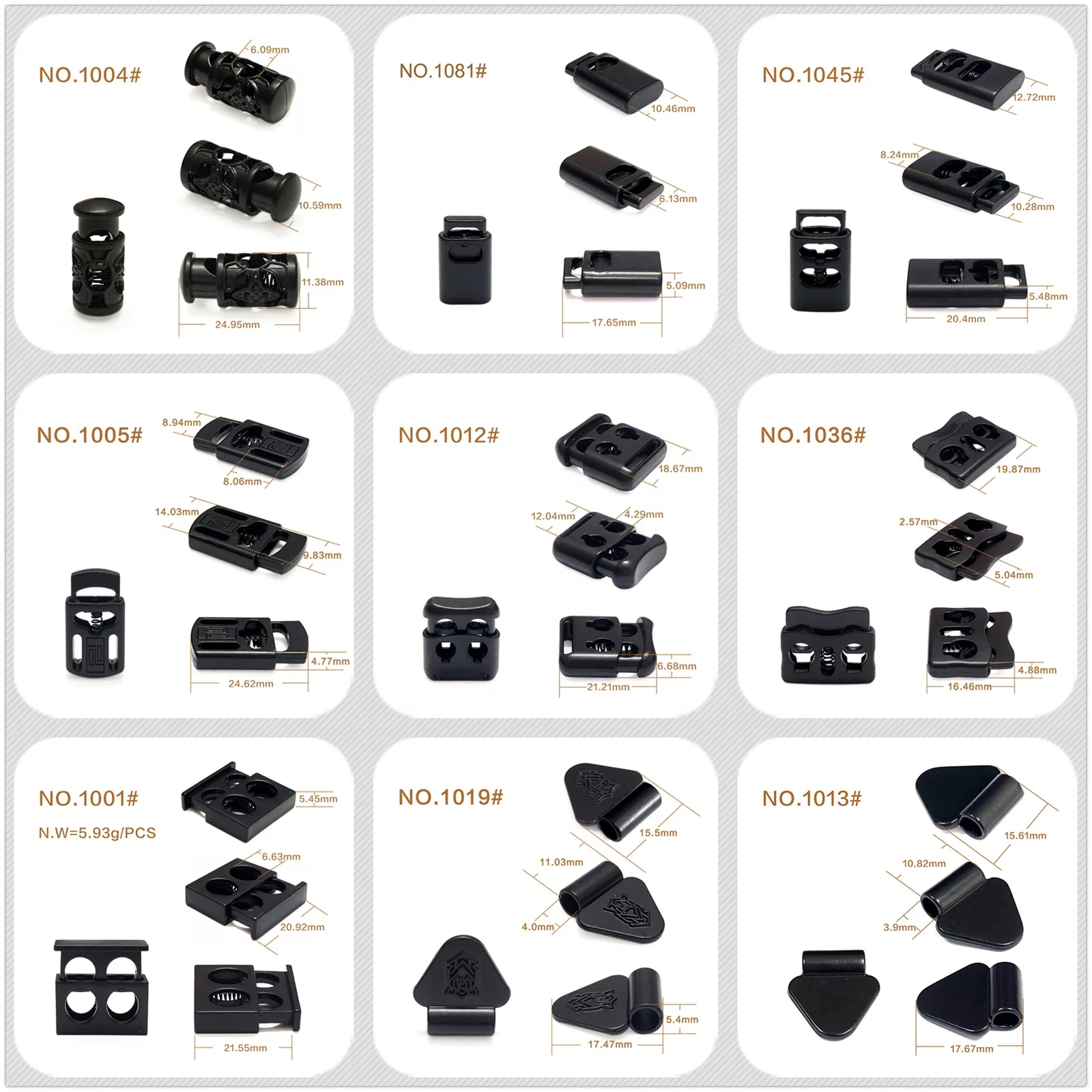 Wholesales metal rope stopper cord stopper spring end stopper