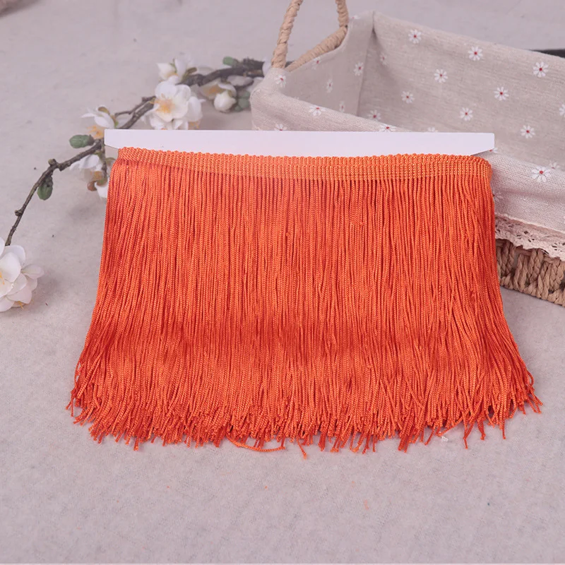 15cm Satin Colorful Polyester Dance Skirt Dress Tassel Fringe Trim