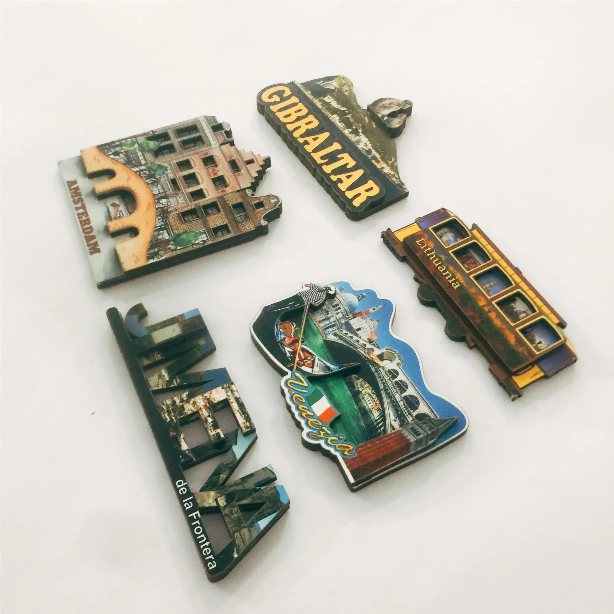 XS ltd Factory Supplier Products Customized Souvenirs Promotional Wooden alphabet 3D Letters Fridge Magnet countries