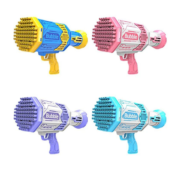 Led Rocket Shooter Toy Toys Kids Water Guns Bubble+toys Bazooka Blaster Bubble Gun