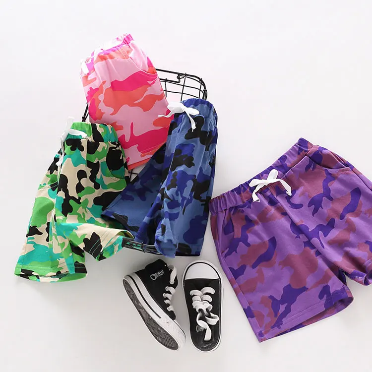 
Baby Boy Casual Shorts Kids Stripe Cotton Boys Camo Printing Shorts 