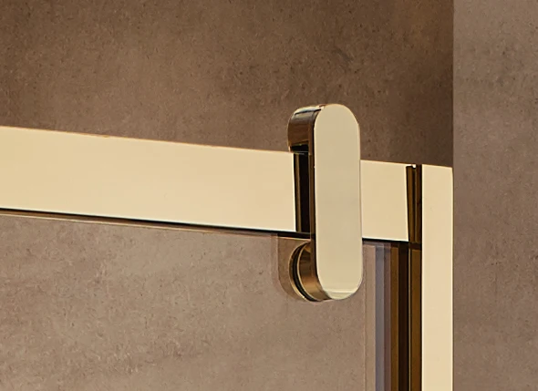 Hotel customized gold sliding glass shower door hardware glass shower screen