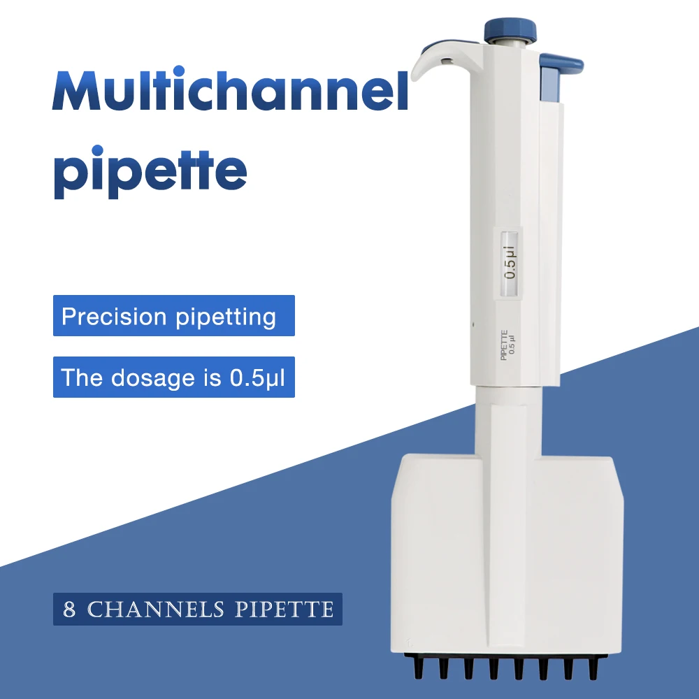 Factory Price 8 Channel Lab Pipette 0.5UL Digital Micro-pipette For Laboratory