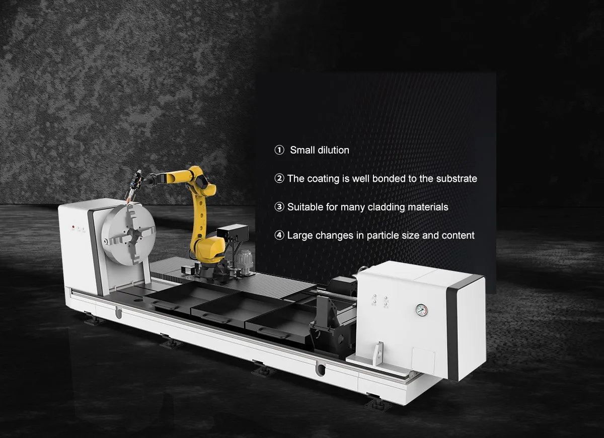 Auto Robotic Laser Hardening 6000W Gweike Raycus Cnc Fiber Laser Cladding Machine For Metal Repair