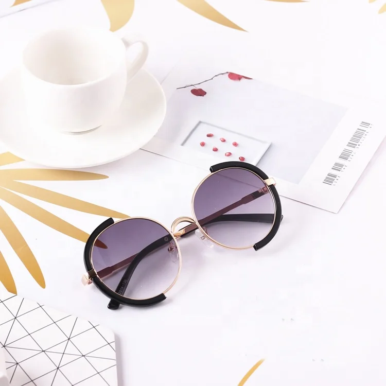 DOISYER 2020 New fashion design girls sun glasses round metal frame kids sunglasses children