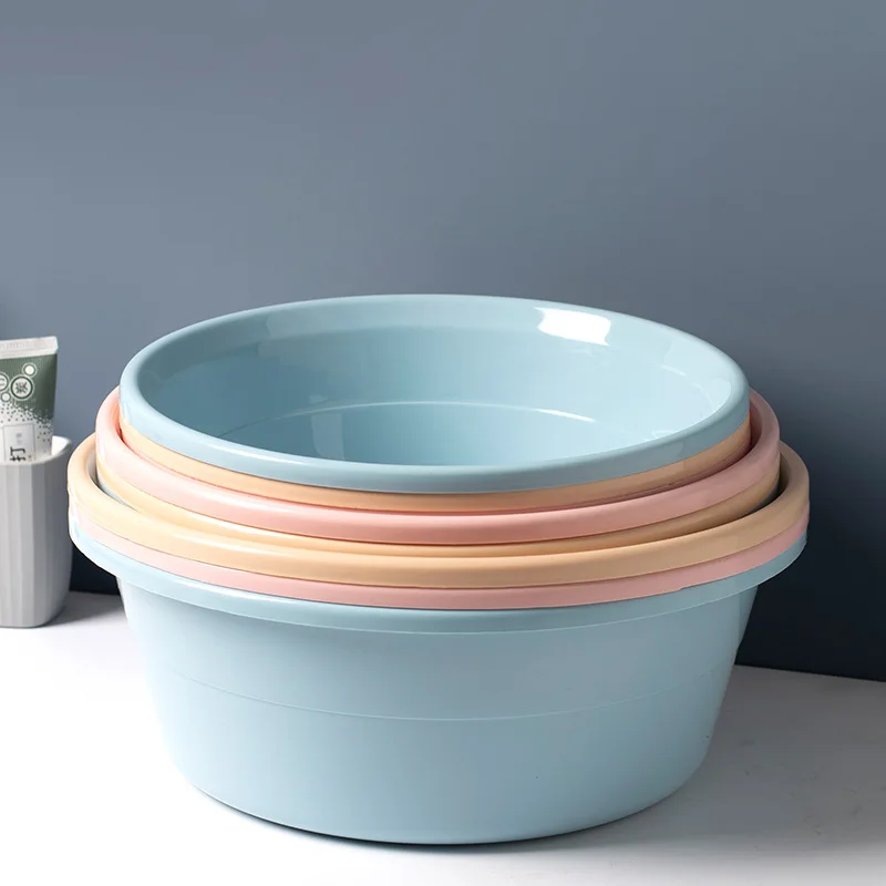 Durable Round Shape Various Size Plastic Basin Household Bathroom Plastic Wash Basin