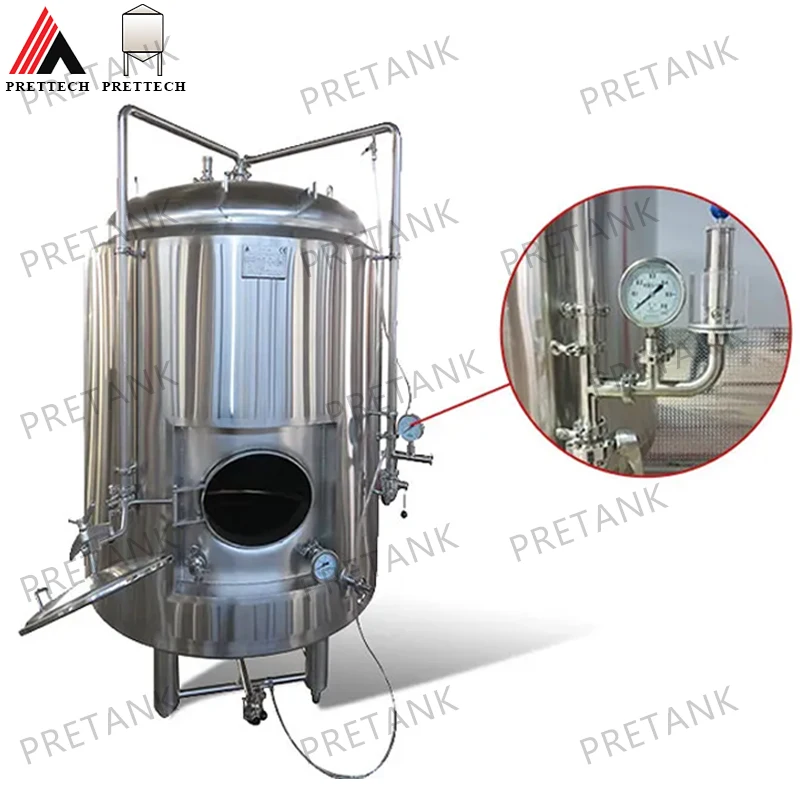 double wall bright Kombucha tank capacity 5000 liters BBT with dimple jacket