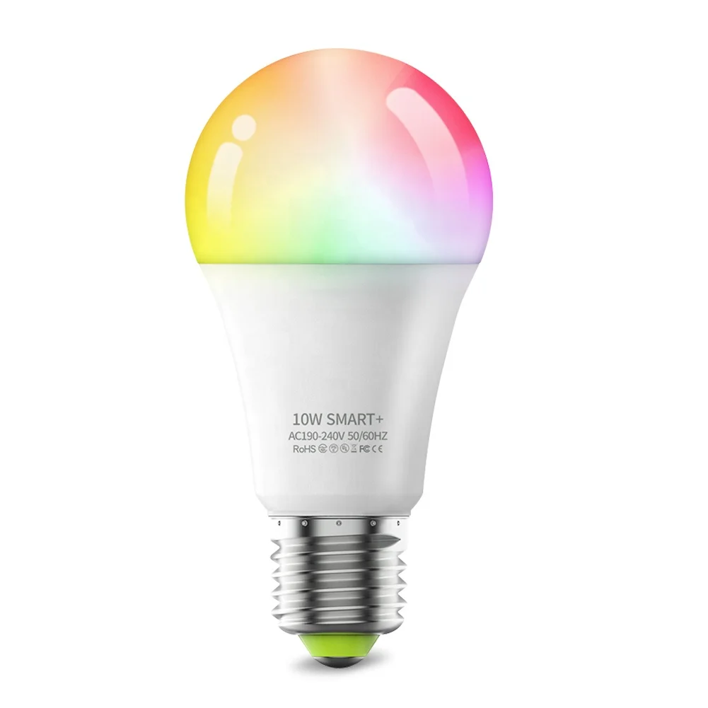 Smart lighting 9W 10W E27 E26 A60 smart bulbs voice control RGB bulb with APP control