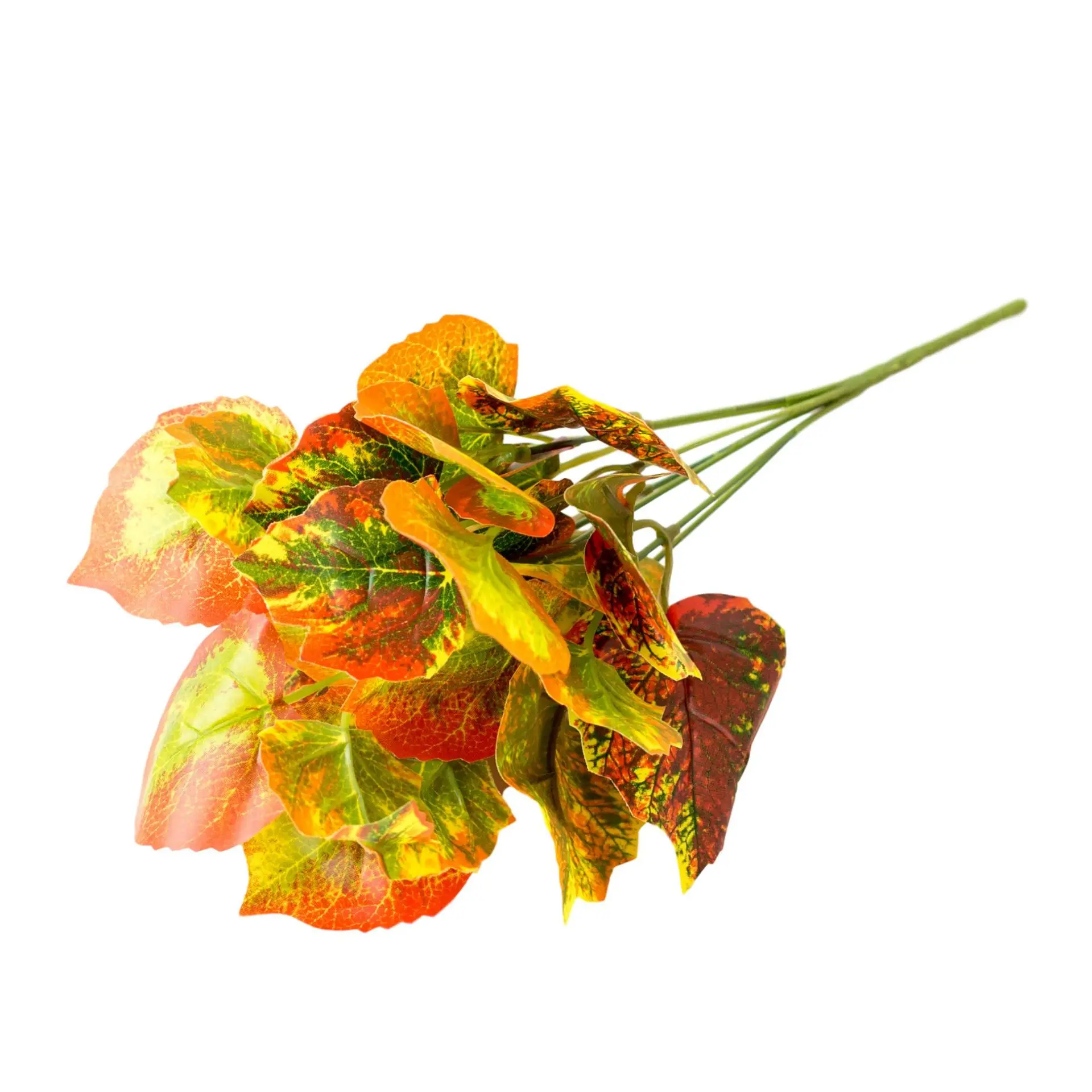 Искусственные листья растительные стеновые материалы 7 голов красные Морковные чувствуется резина для наружной инженерии