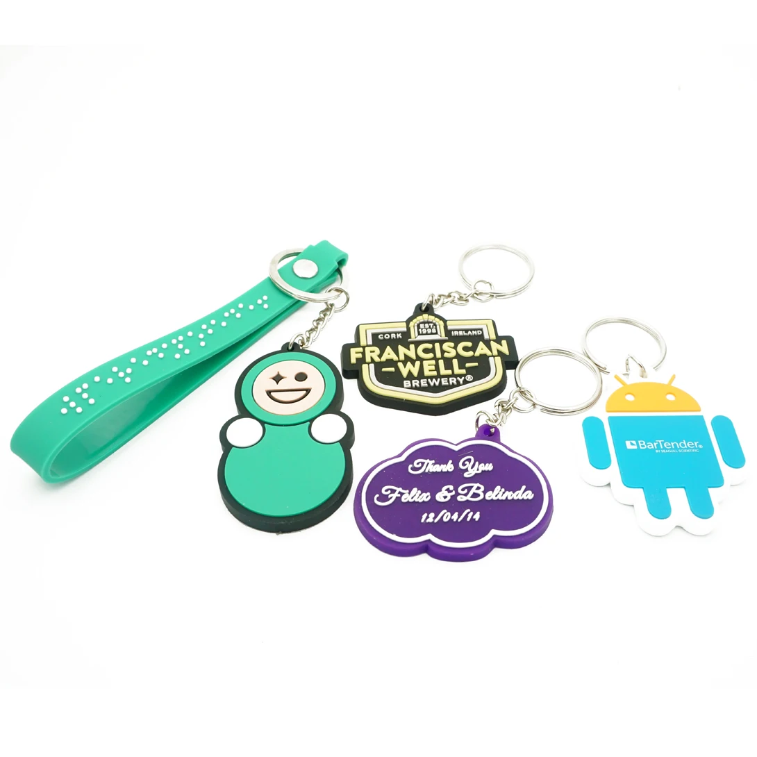 factory metal crafts wholesale custom logo promotional gift mini gun 3D sports rubber soft pvc keychain custom metal