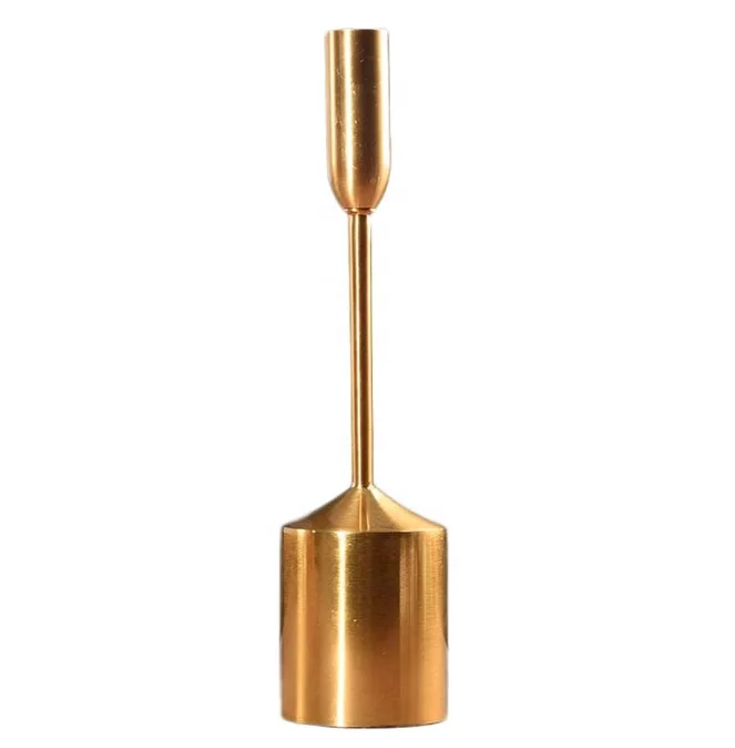 OEM cnc Machining Service custom Brass Gold 9 Inch Taper Candlesticks