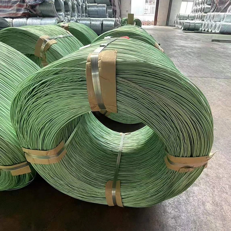 Spray Bright Barbed Wire Coated Green Gabion Mesh Galvanized Aluminum-magnesium Wire For River Mountain Flood Prevention