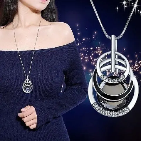 Korean fashion six points star pendant long necklace autumn and winter sweater chain