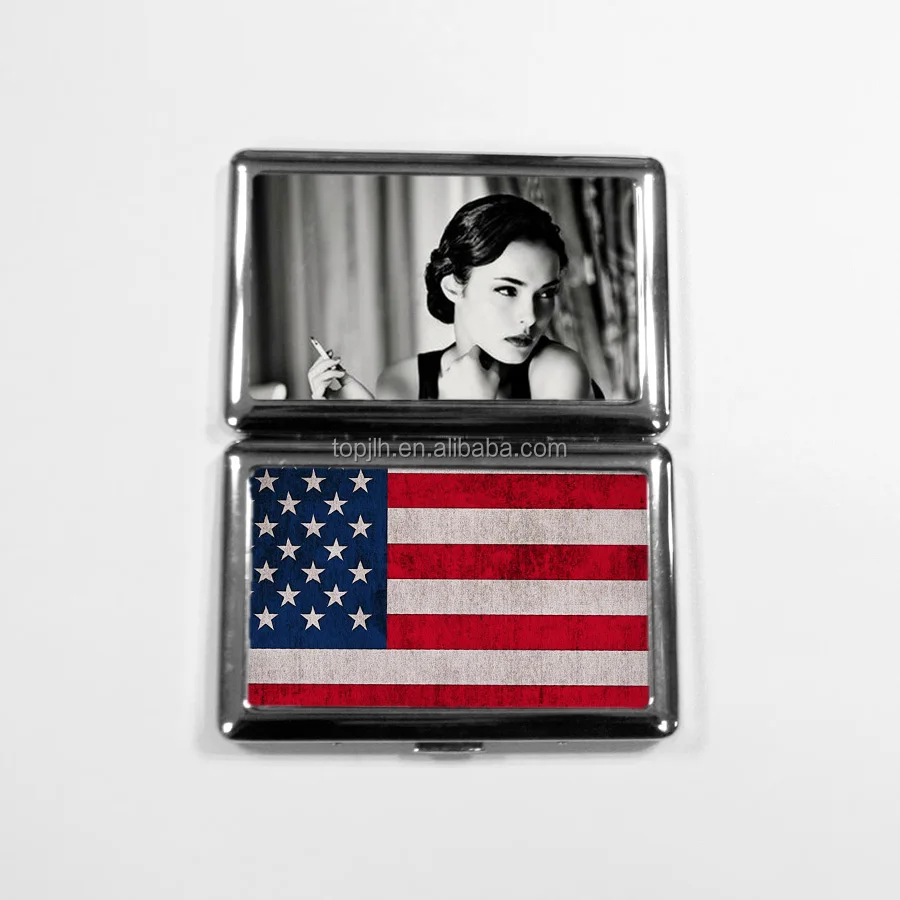 Topjlh Hot Sales DIY Printing Custom Cigarette Box Sublimation Blank Double-sided Cigarette Cases