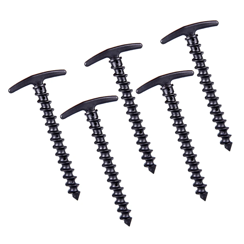Nylon Strong Outdoor Camping Awning Tarp Hiking 7cm Handle Length Screw Tent Peg