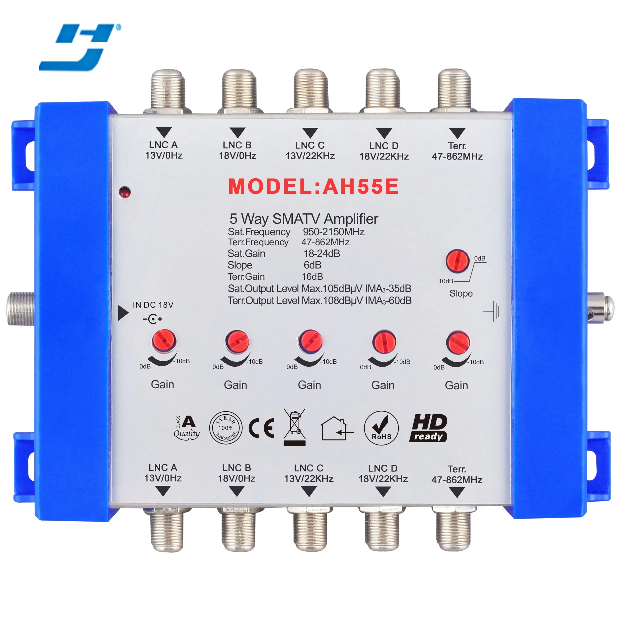 Автономный приемник спутникового телевидения профессиональный цифровой 5-дюймовый усилитель сигнала (AH55E)