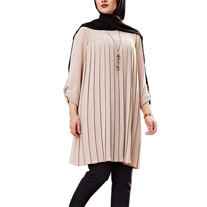 High quality polyester long sleeve islamic muslim women blousesn tracksuit blouse middle east arab clothes tunic tops