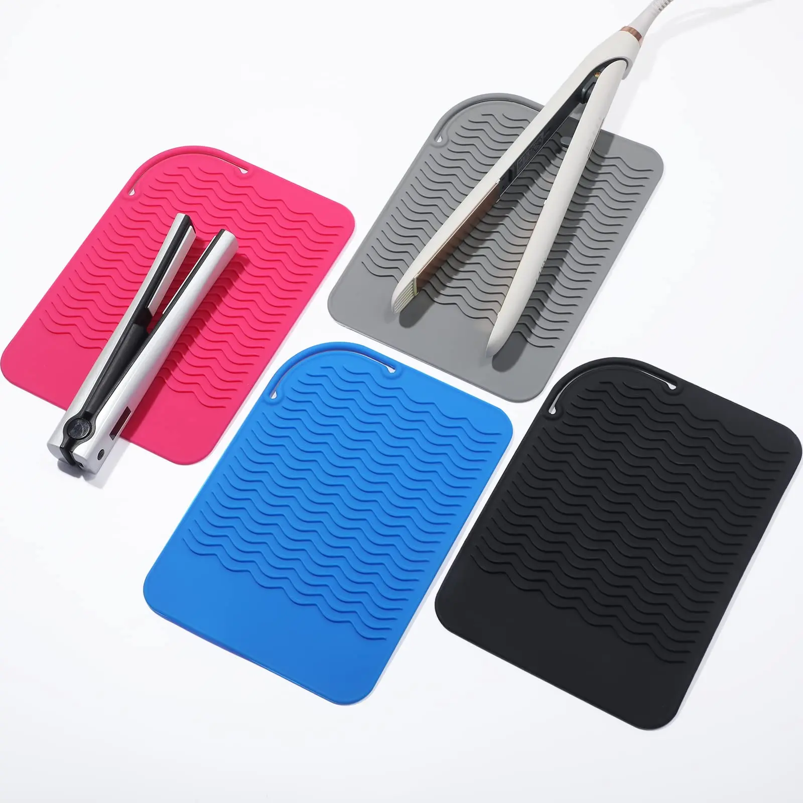 New Insulating Heat-Resistant Silicone Pad Flat Iron Hair Straightener Mat Curling Iron Pad