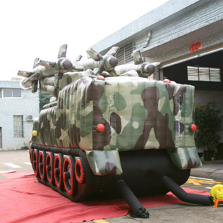 7X2.8X3.8M Inflatable Missile Tank For Decoration Missile Launcher Inflatable Tank Model
