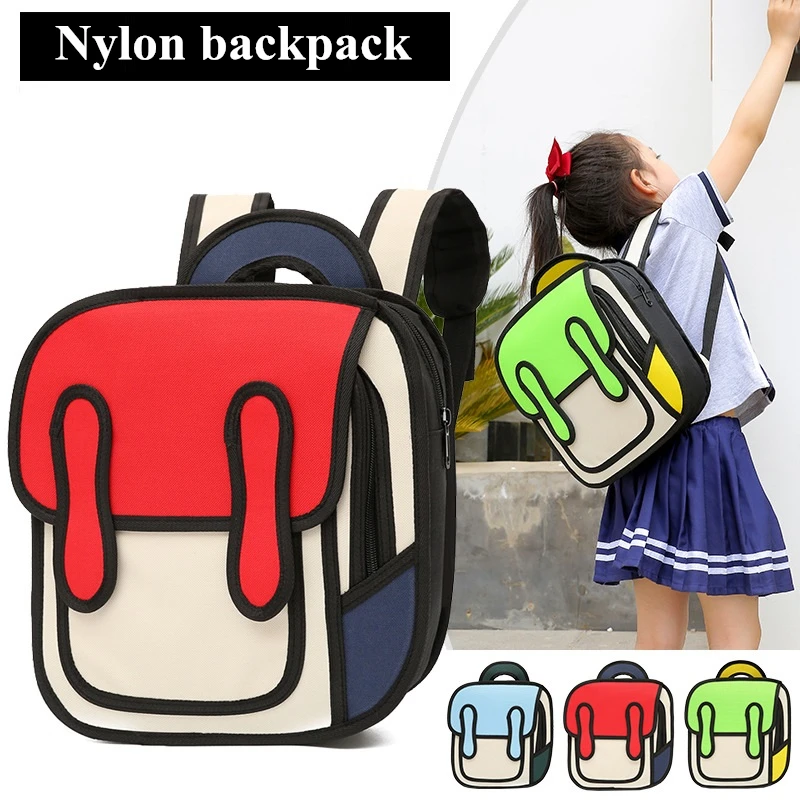 Custom 2 D Colorful Children Small Kids Baby Book Backpack Primary  School Bag backpacks for boys and girls