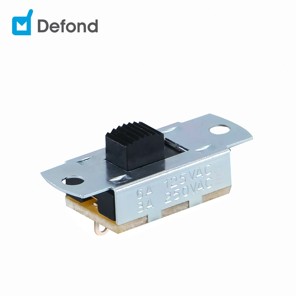 Defond DSB-1206-0-ACS11-01R 6A 250VAC spdt 3 pin mini slide switch 2 position