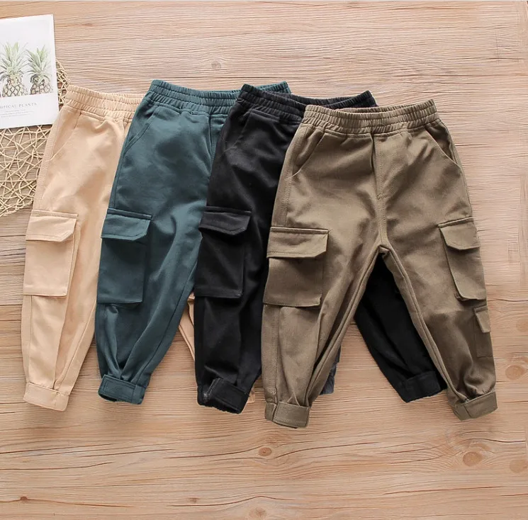Baby Boys Casual Colorful Elastic Jogger Pants Sweatpants Kids Spring Clothes 2-5 Years Children