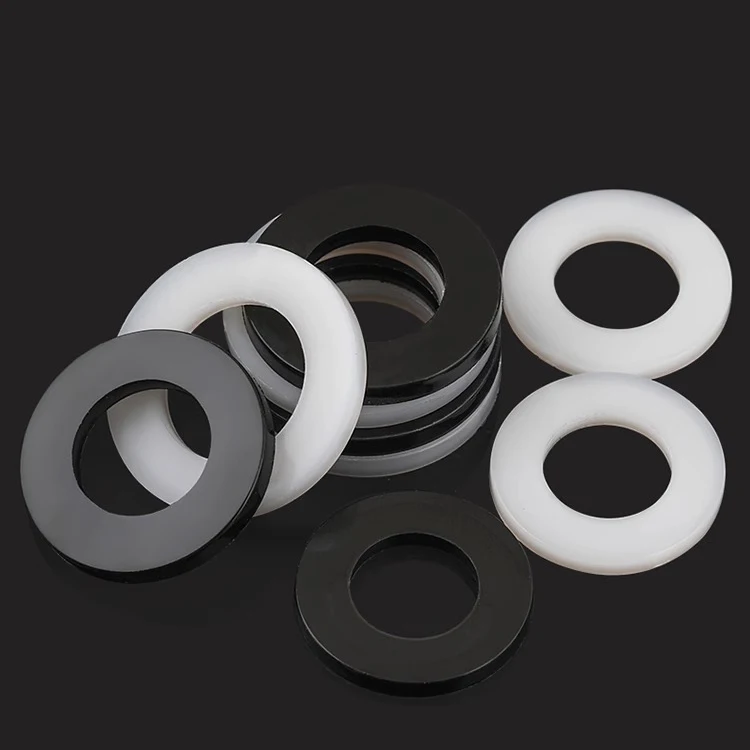 Black nylon washer Thick Plastic For Roofing Nails Nylon M2-M8 Clear Flat High Heat Resistant nylon washer  Washer Rubber
