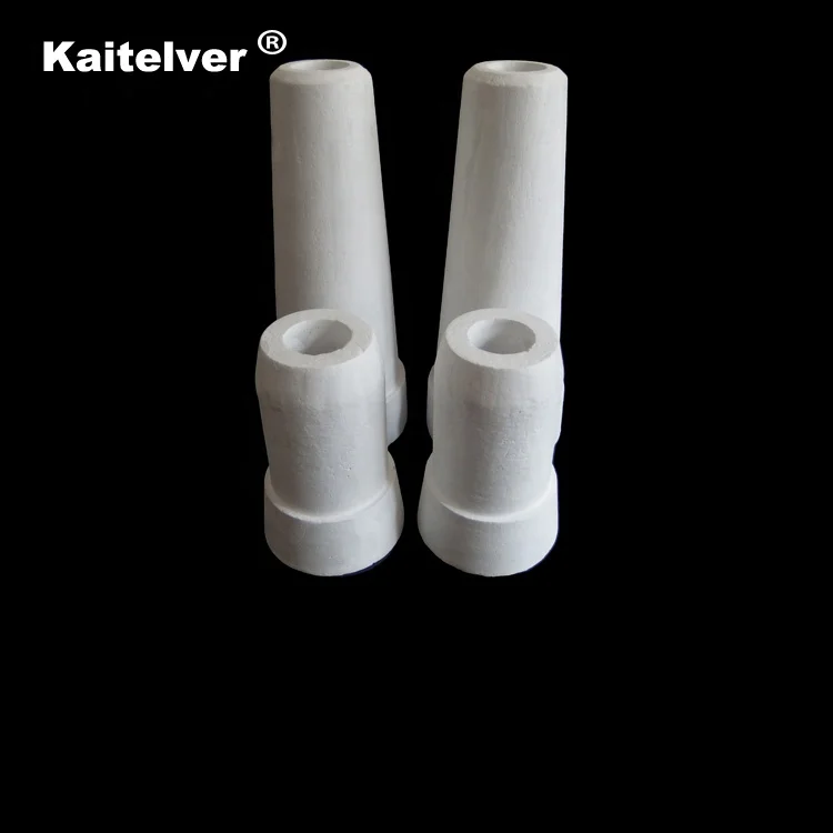 Mullite ceramic nozzle cup and pouring taps/cup for aluminium investment casting