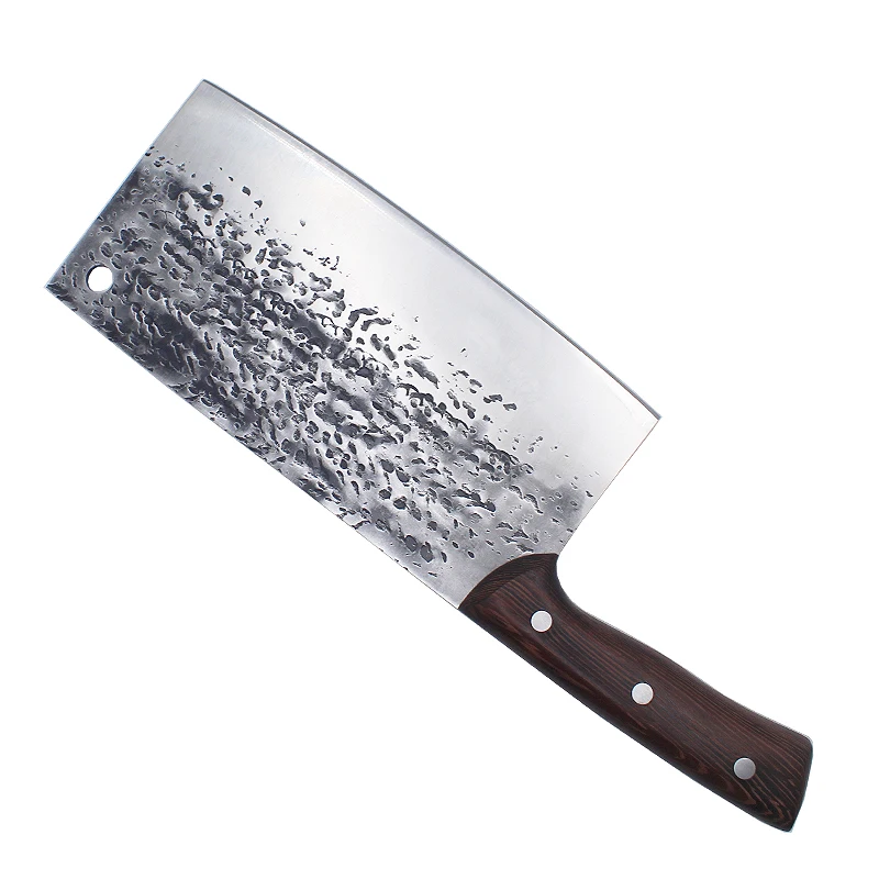 Heavy Duty Chinese kitchen chef Cleaver knife with Wooden Handle for meat and vegetables