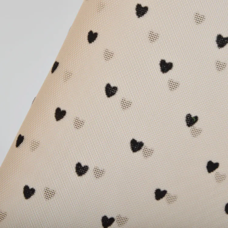 Модная полиэфирная Тюлевая сетчатая ткань с флокированием