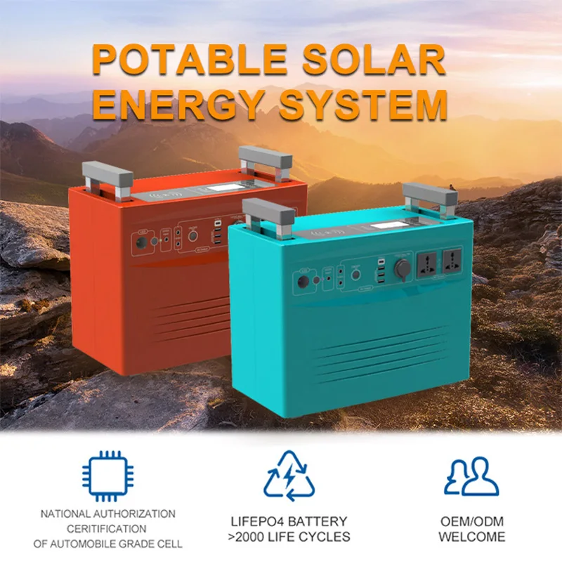 1000w Portable Rechargeable Lithium Battery Portable Solar Generator Station System for Home Solar Panel Pure Sine Wave MPPT NKL