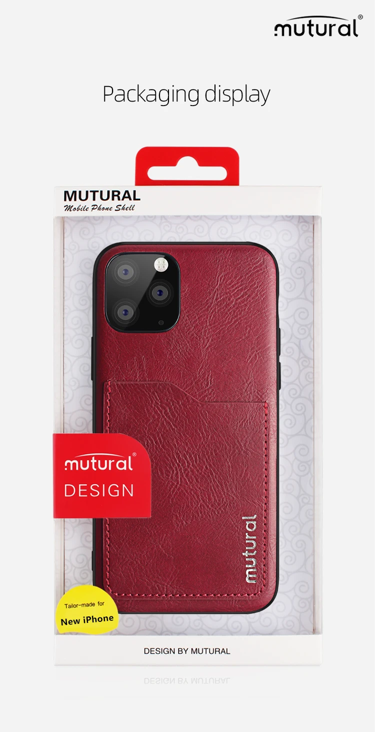 
Mutural Pu Leather Case For iPhone 12 With Card Holder, Smart Mobile Phone Bags Case For iPhone SE2 2020 
