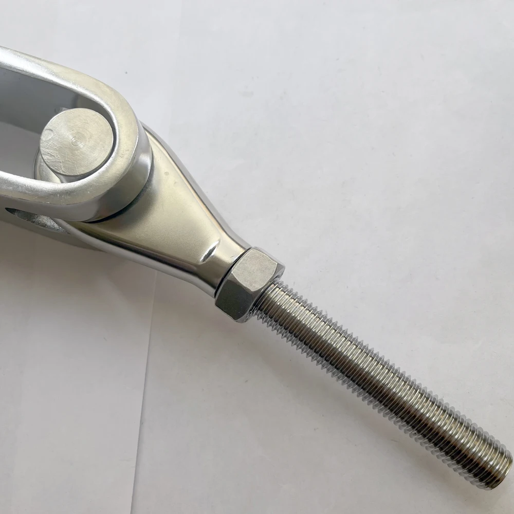 Stainless steel eye style toggle thread terminal type swage rigging terminal