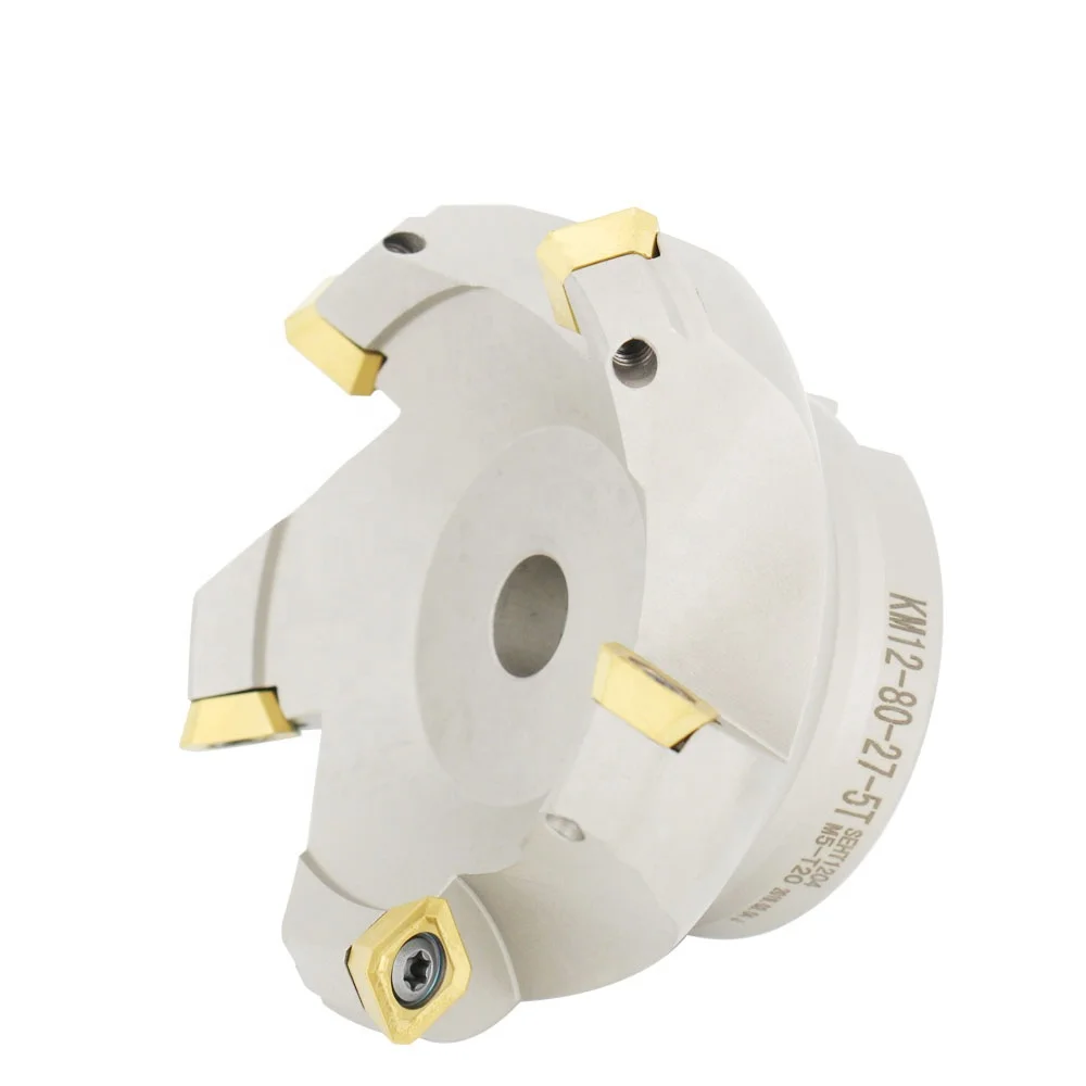 CNC Lathe Tools 45 degree Face Milling Cutter KM12 63mm FMB22 4flutes Indexable Face Mill For SEKT1204 Carbide Milling Inserts